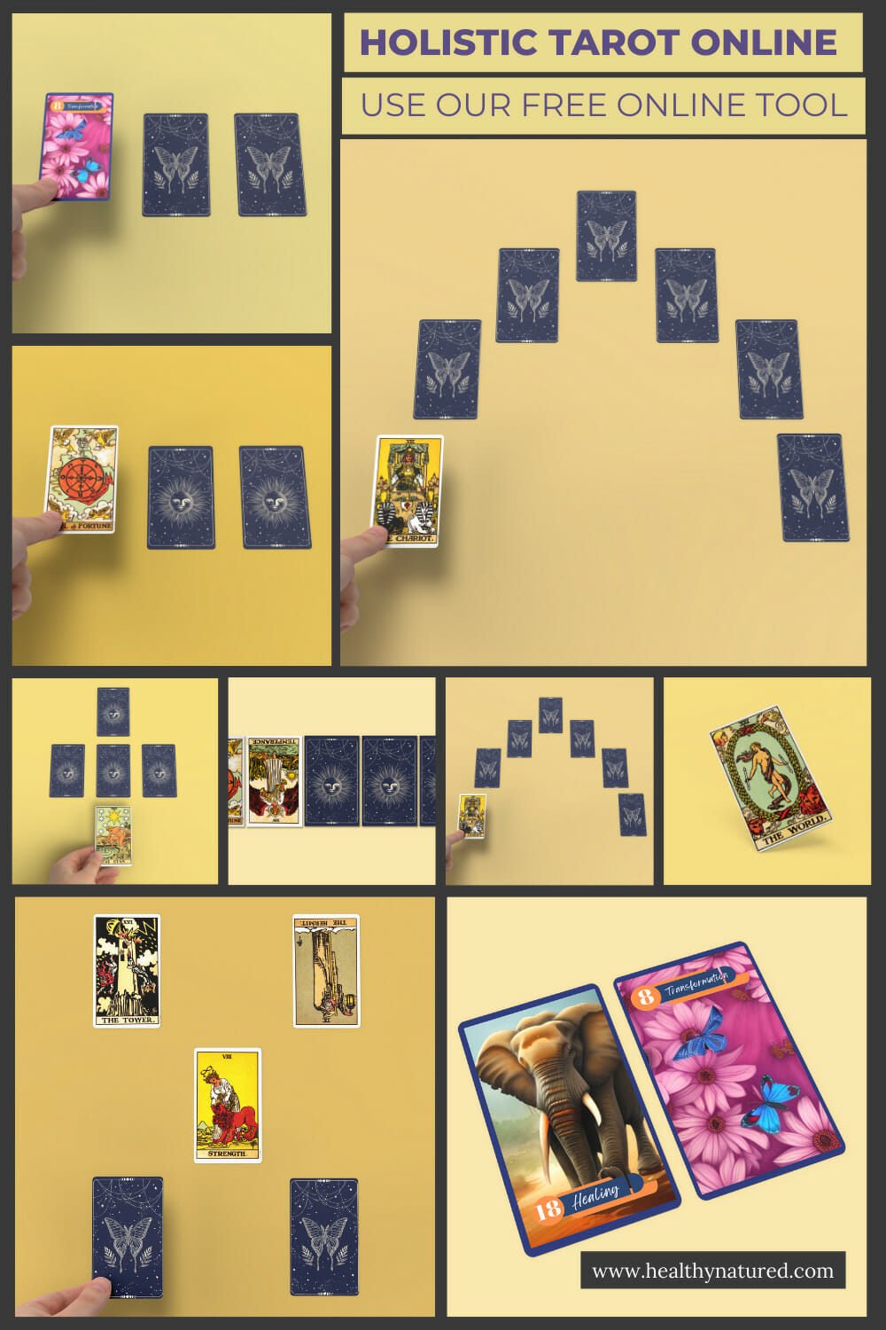 Holistic Tarot Spreads Online pinterest hidden image